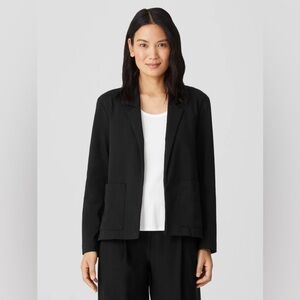 Eileen Fisher Women’s Classic Black Blazer 63% organic cotton size:XS/TP